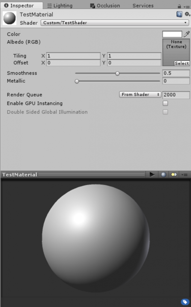 Some properties are already created for you in the default shader template.